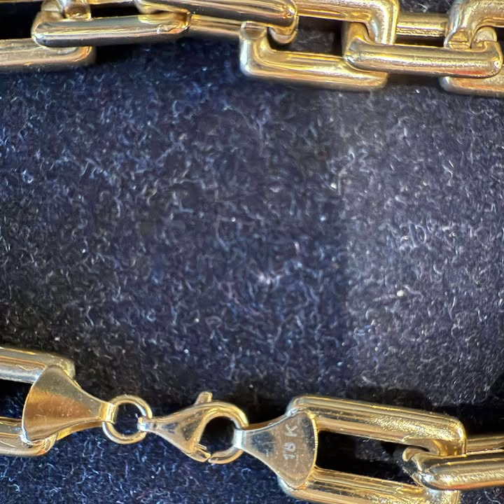 Pure 18K Square Shape Link Chain - Image 3