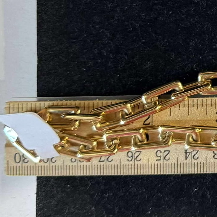 Pure 18K Square Shape Link Chain - Image 2