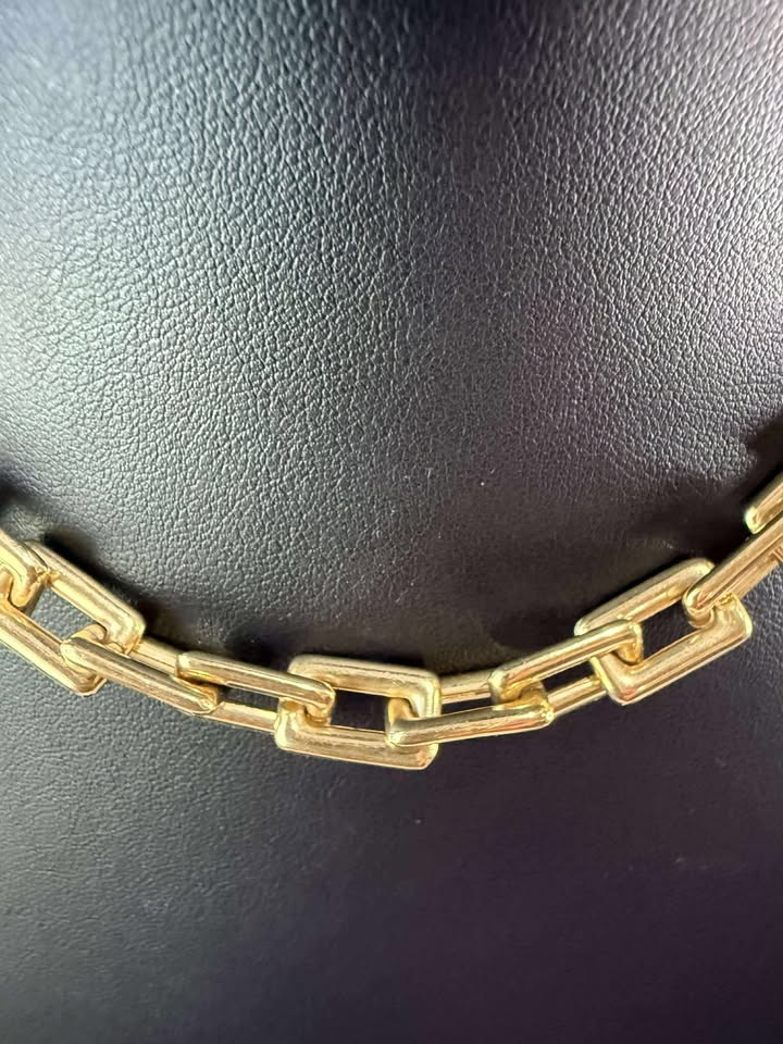 Pure 18K Square Shape Link Chain