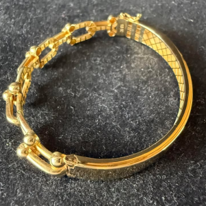 18K Yellow Gold Love Hardware Bangle
