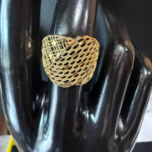 18K Yellow Gold Ladies Power Ring